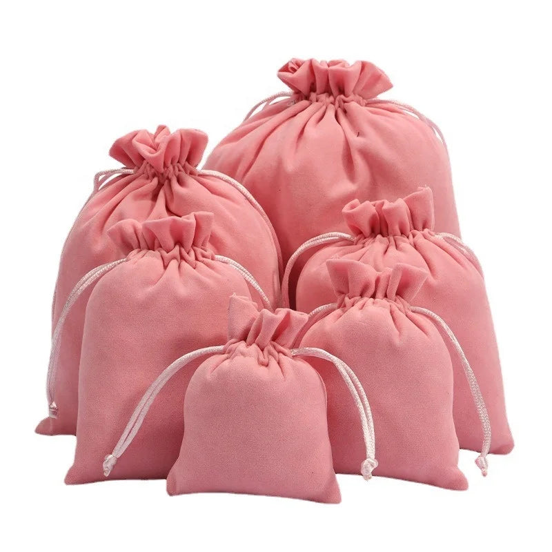 Custom logo Printed Microfiber Gift Bag with Multi Color High Quality Portable Drawstring Pouch Jewelry Storage Bag Soft Rope