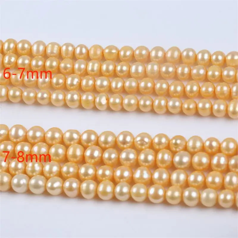 Zhuji Champagne Round Freshwater Natural Pearl Stand for Jewelry Making