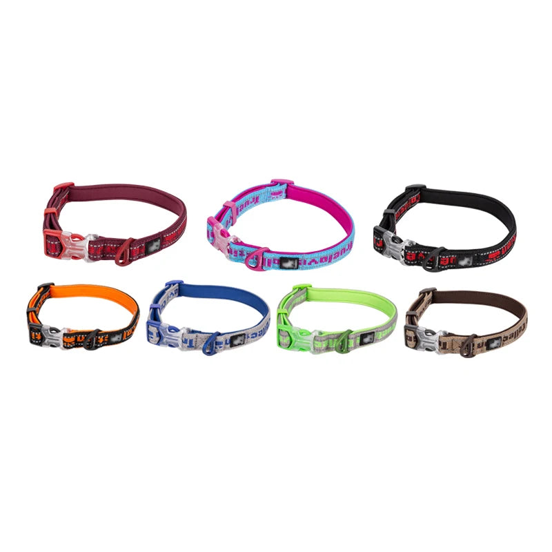 OEM Custom Logo Hot Sale Nylon Tactical Reflective Breathable Pet Collar Waterproof Luxury Designer Personalized Soft Dog Col