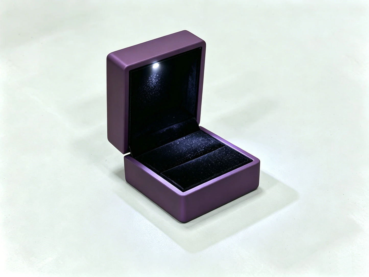 Wholesale Purple LED Ring Box Retailing Purple LED Ring Box Customized Your Logo Purple LED Jewelry Box