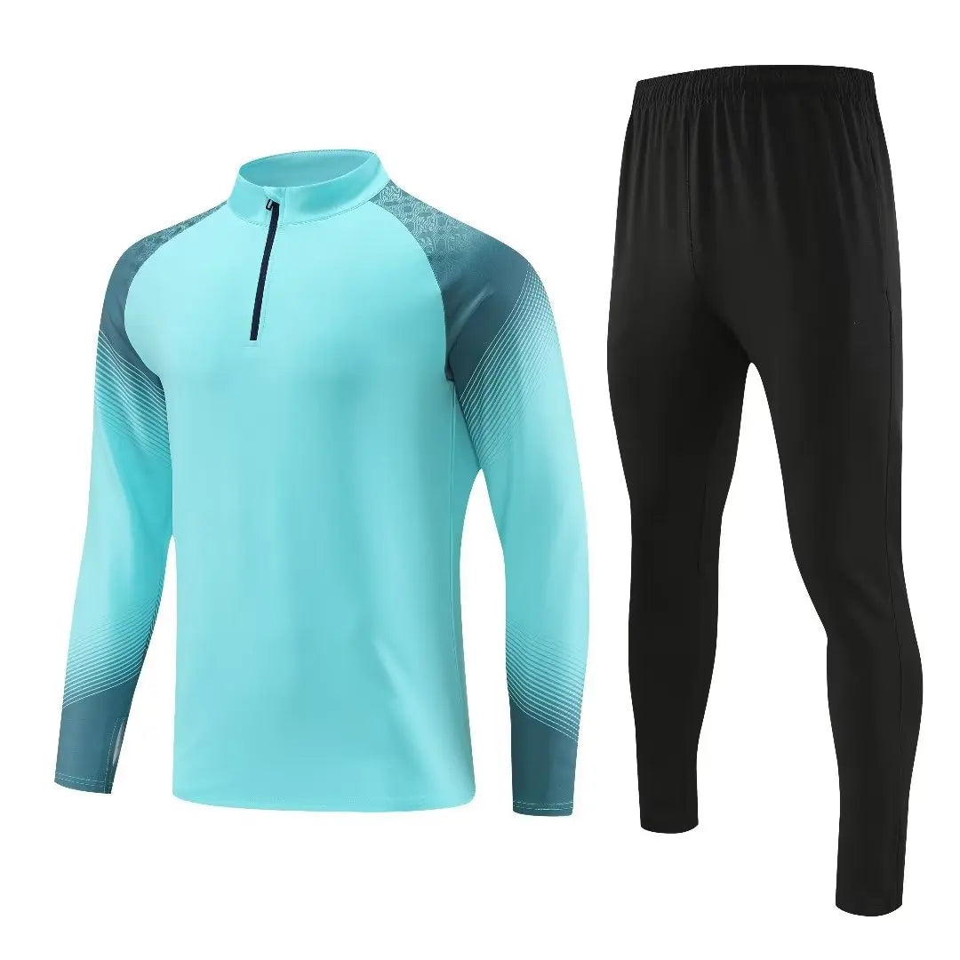 Quick Dry Breathable Midweight 100% Polyester Winter Casual Unisex Soccer Tracksuit Long Sleeve Training Jacket Sport Set