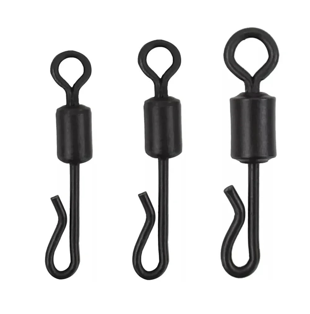 1000 Piece 4# 5# 7# Carp Fishing Swivels Quick Change Stainless Steel for Carp Fishing Rig Fishing Accessories Terminal Tackl
