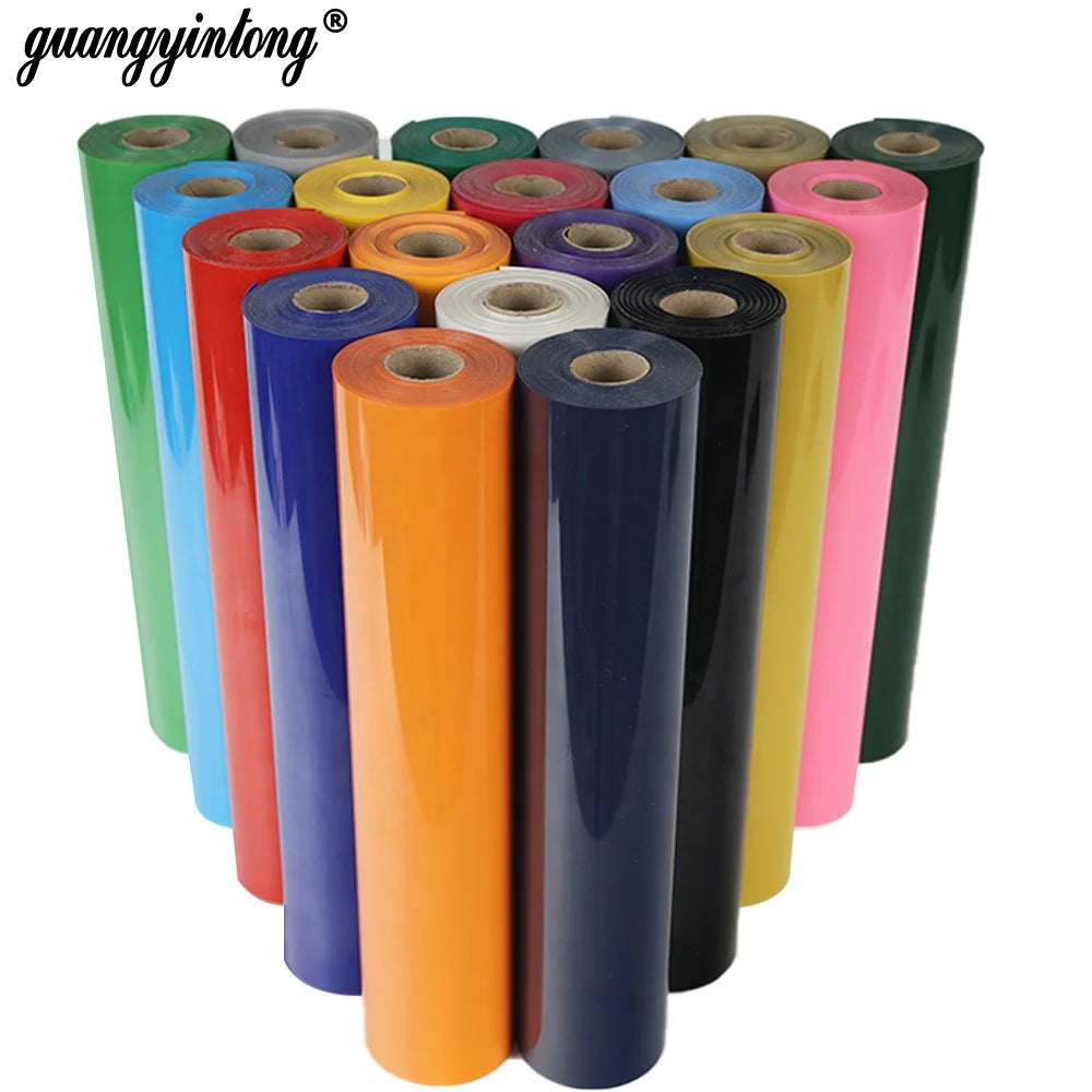 Guangyintong High Quality PVC Glossy Sticky HTV Heat Transfer Film Clothing Fabric Pattern Transfer-Zhejiang Factory PVC-K Mo