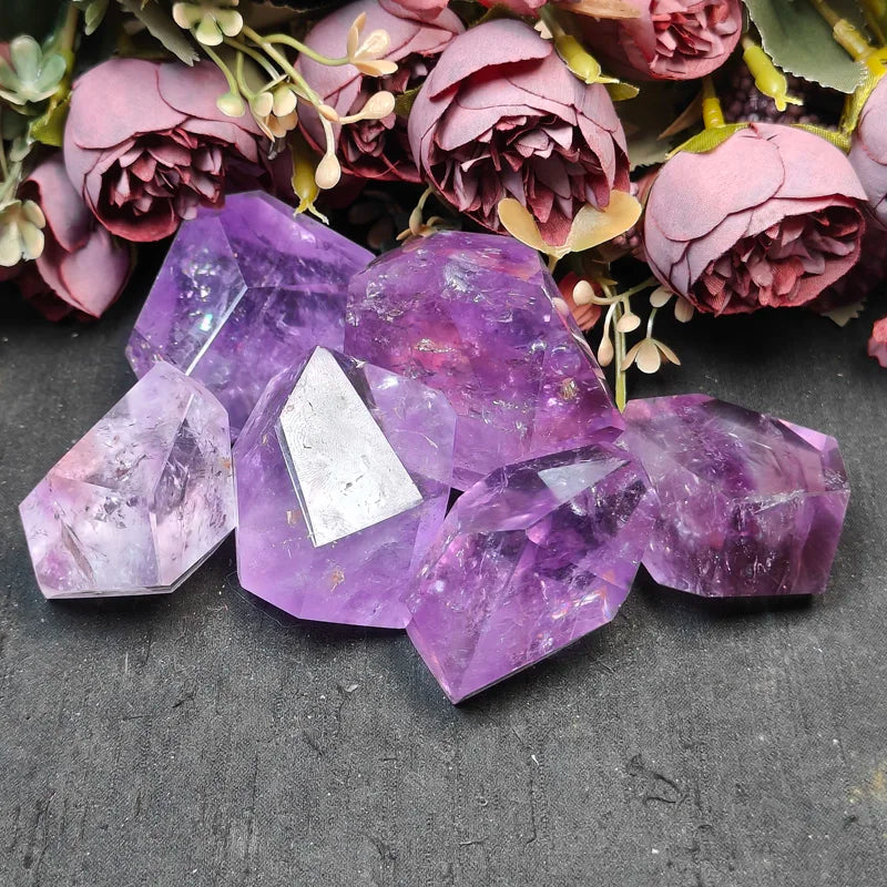 Factory Wholesale Polished Crystal Crafts Natural Crystal Healing Stones Supplier Amethyst Free Form for Home Decoration