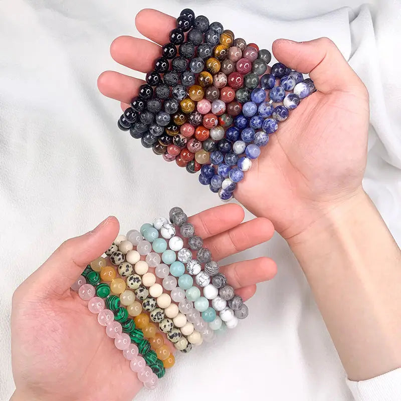Unisex 6mm 8mm Feng Shui Beaded Bracelet with 12 Tiger Eye Citrine Charm Natural Geometric Pattern Wedding Party Gift ODM Sup