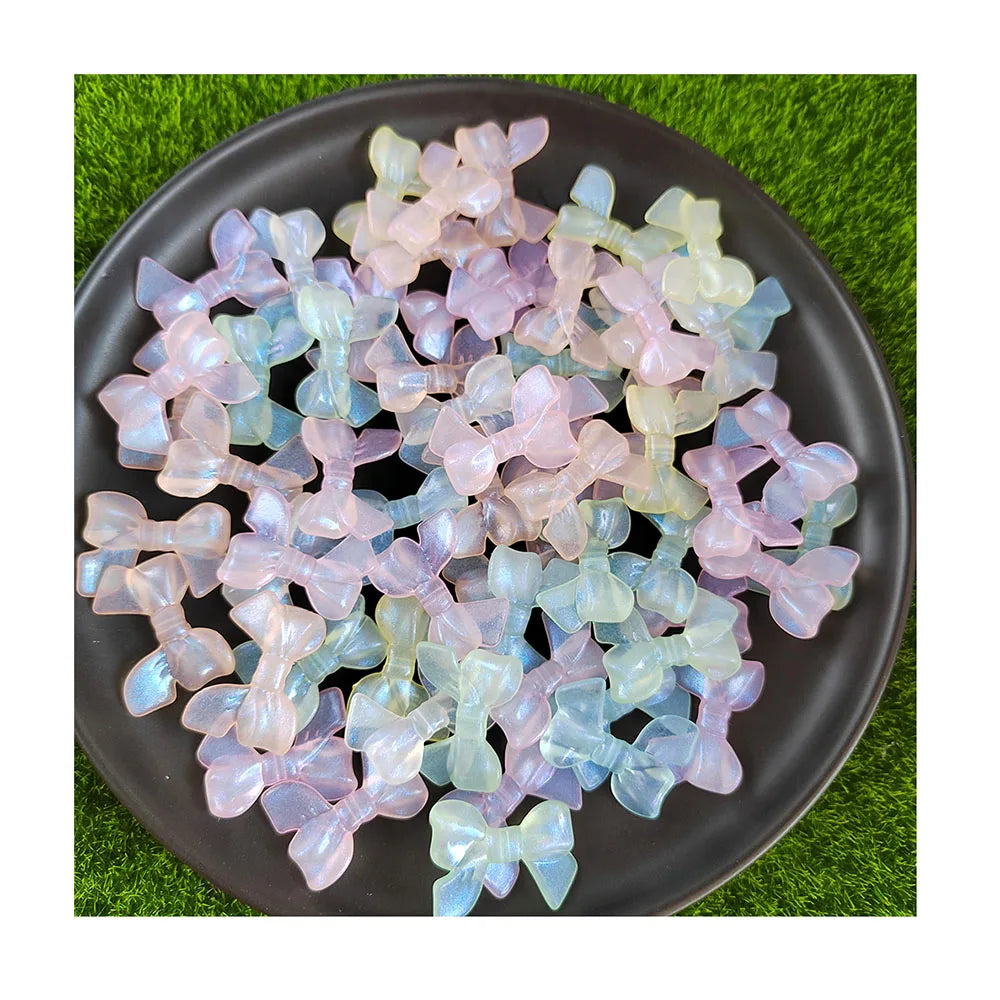 Rabbit New Jewelry Bead Acrylic Plastic Bow Tie Heart Animal Bear Cloud Round Ball Spacer Beads Pendants Bracelet Necklace Cr