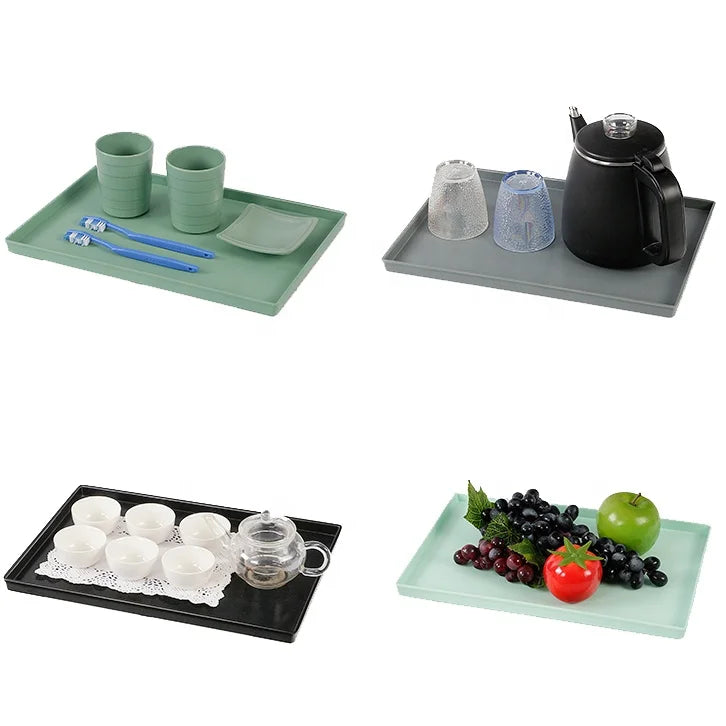 Luxury Hotel Bar Restaurant  Service Tray Melamine Food Buffet Serving Trays