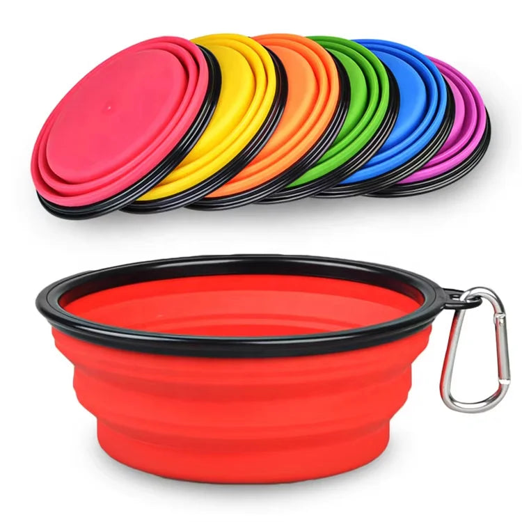Customizable Eco-Friendly Foldable Plastic Dog Bowl-Portable Travel Food & Water Collapsible Bowls with Food Grade Material