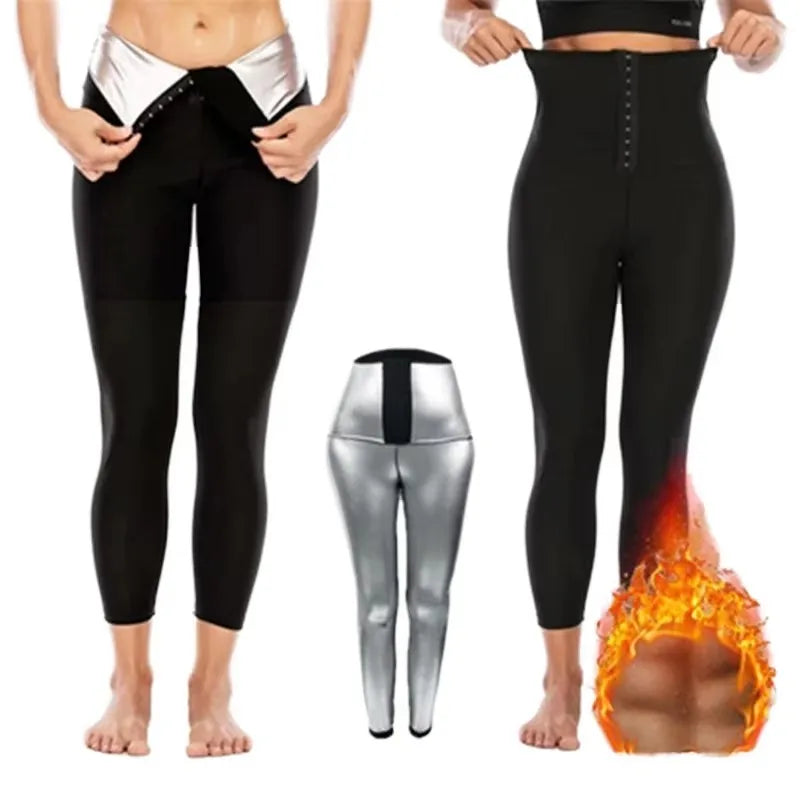 High Waist Tummy Waist Trainer Shorts Body Shaper Sauna Pants Women Plus Size Sauna Pants