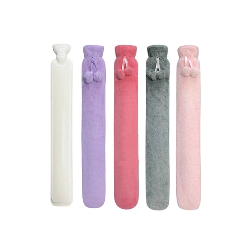 Custom Reusable Rubber Hot Water Bag Long Hot Water Bottle with Covers