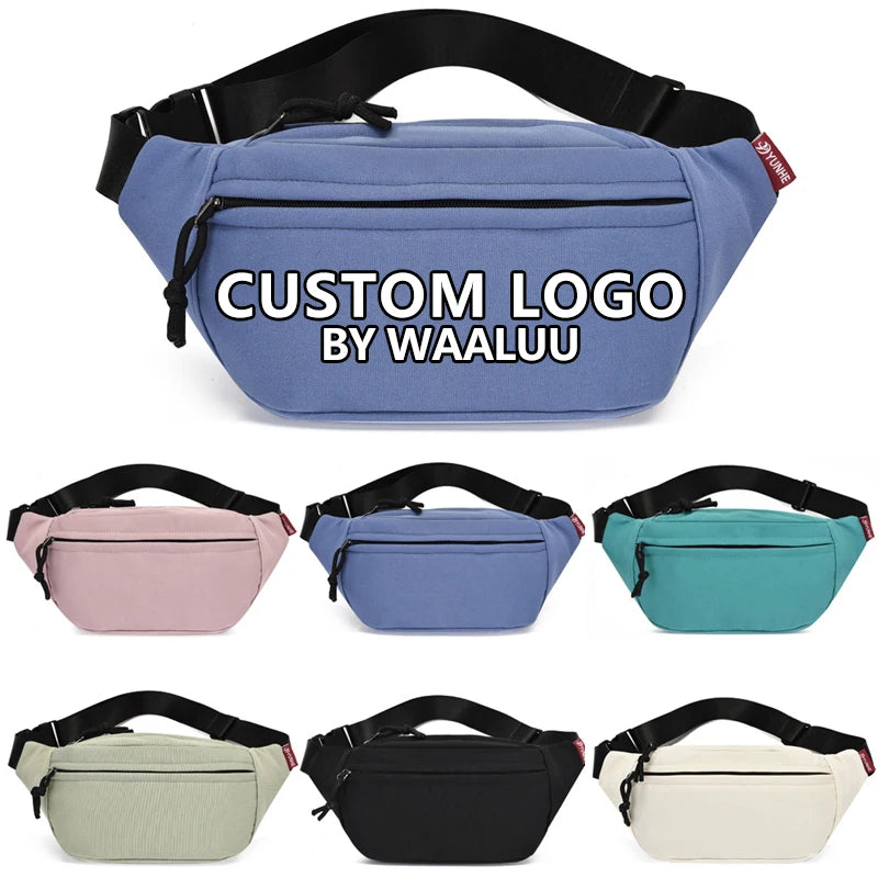 Wholesale Custom Logo Fashion Fanny Pack Custom Hot Selling Waist Chest Bag Bum Bags for Travel Large Capacity Canvas Waist P