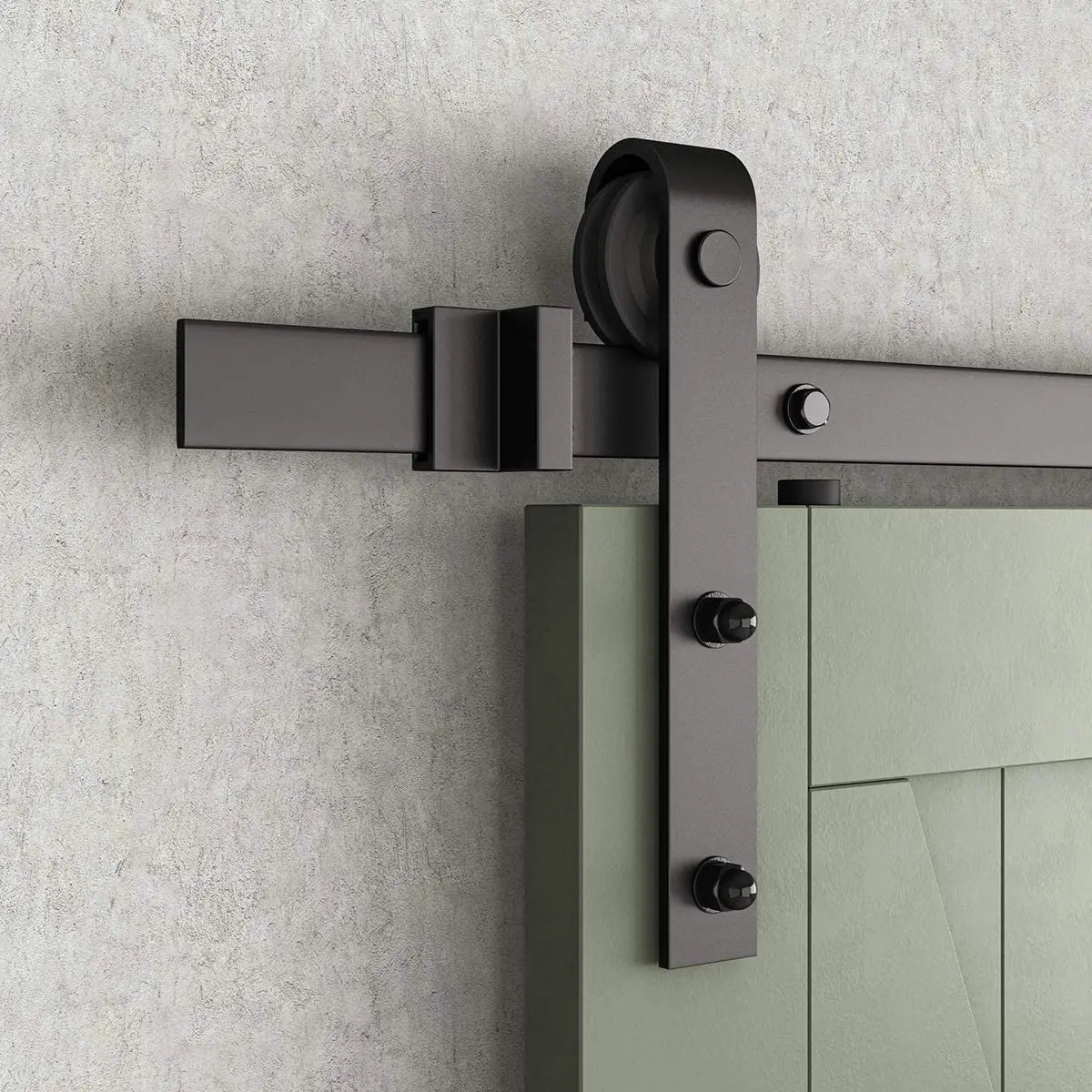 Durable Steel Double Style Hanging Roller Rustic Sliding Barn Door Hardware Accessories for Garage Wooden Door for Building