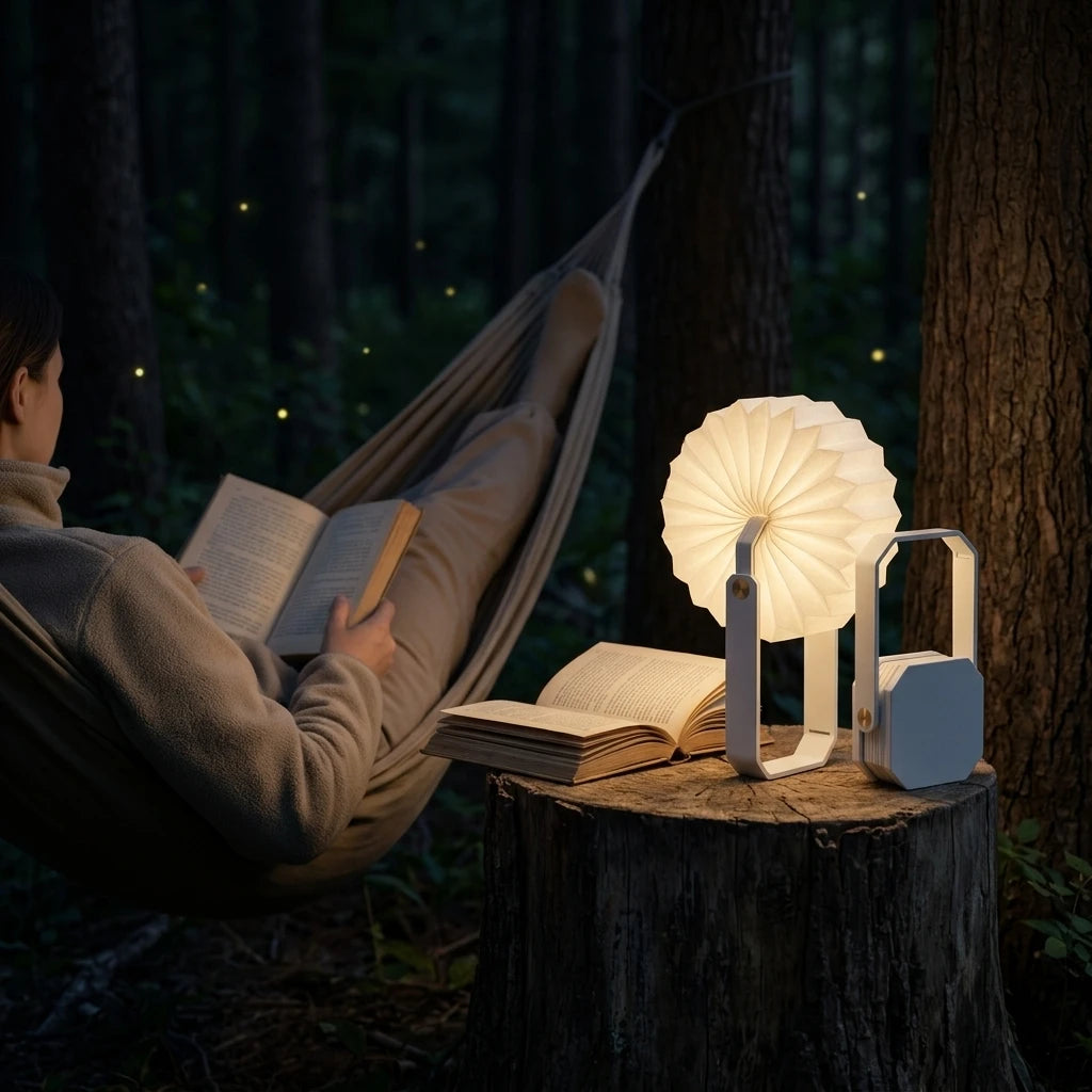 Shenzhen Idea Light ABS Folding Table Paper Portablelamp Home Handheld Rechargeable Night Light Company Promotional Gifts