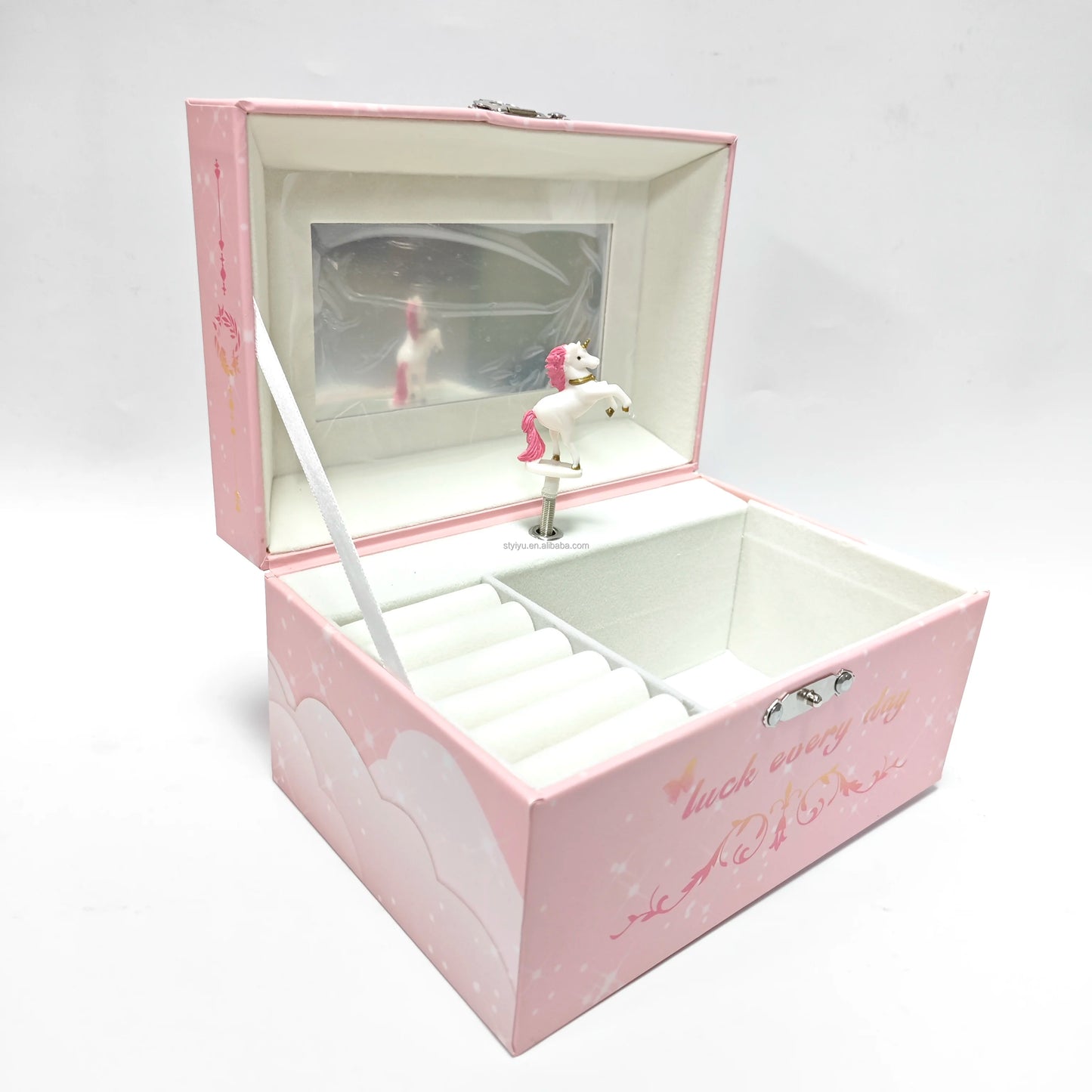 Good Sale Storage Ring Earing Gift Musical Jewelry Box  Exquisite Hand-cranked Mini Paper Music Box