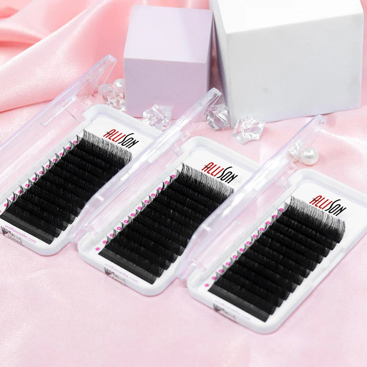 Cashmere Individual Matte Black Eyelash Extension Trays Vendor Lash Extension Wholesale Volume Eyelash Extension Supplies