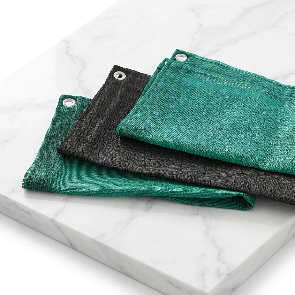 Fire Retardant Custom Heavy Duty HDPE Mesh Anti-UV Plain Shade Tarp Green Black Dump Truck Tarp