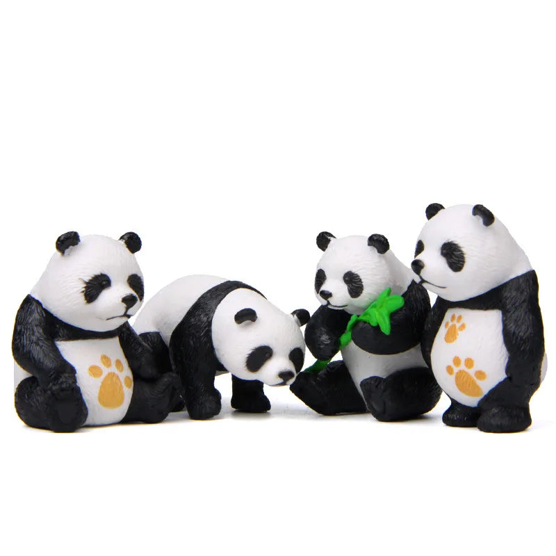 Cartoon Panda 3d Miniature Micro Landscape Pvc Crafts Home Chinese Dolls Gardening Ornaments 6.3cm