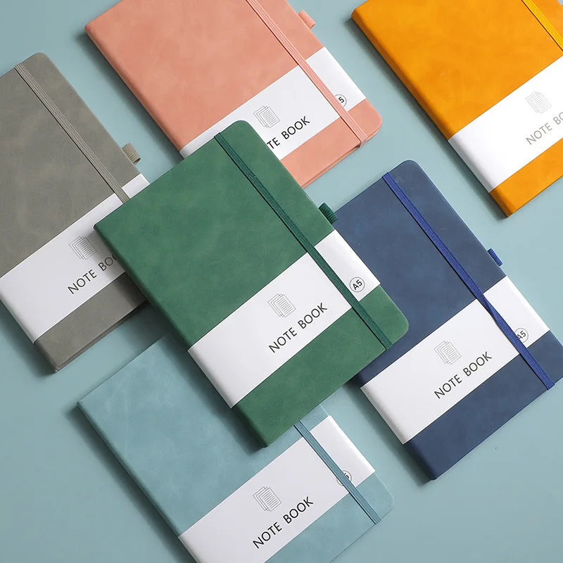 Low MOQ Notebook Custom Logo Wholesale Promotional A4 A5 A6 Business Journals Notebook PU Leather Hardcover Notebook with log