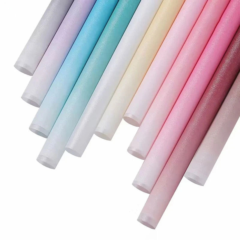 LUCIA Valentine's Day Gradient Flower Wrapping Paper Glassine Waterproof Glitter Bouquet Packaging Material Recyclable