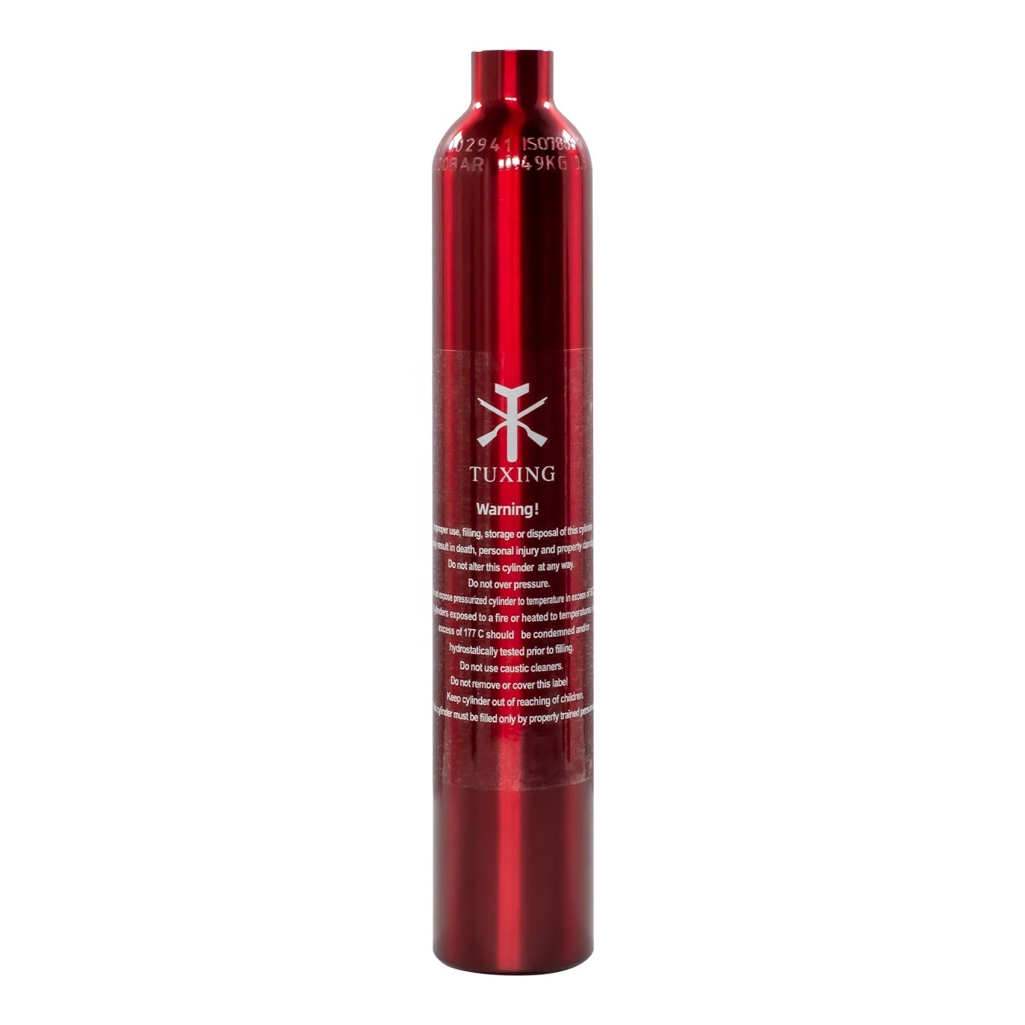 TUXING Re-use High Pressure Hardness Strong Hpa Red 380CC 0.38L 5/8-18UNF Bottle HPA Tank Breathing Diving Aluminum Air Tanks