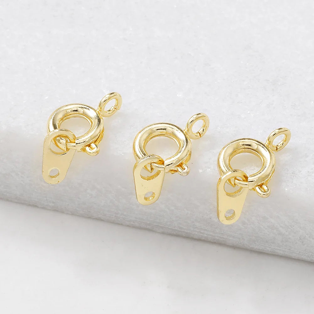 Simple Handmade Bead Components DIY Connection Jewelry Snap Findings Necklace Fashion O-shaped Decorative Accessories