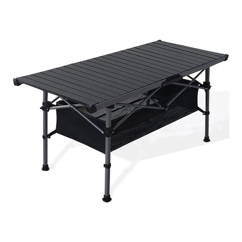 Woqi Folding Camping Portable Table Aluminum Roll-up Table with Carry Bag for Outdoor Camping Picnic Backyard BBQ Patio for P