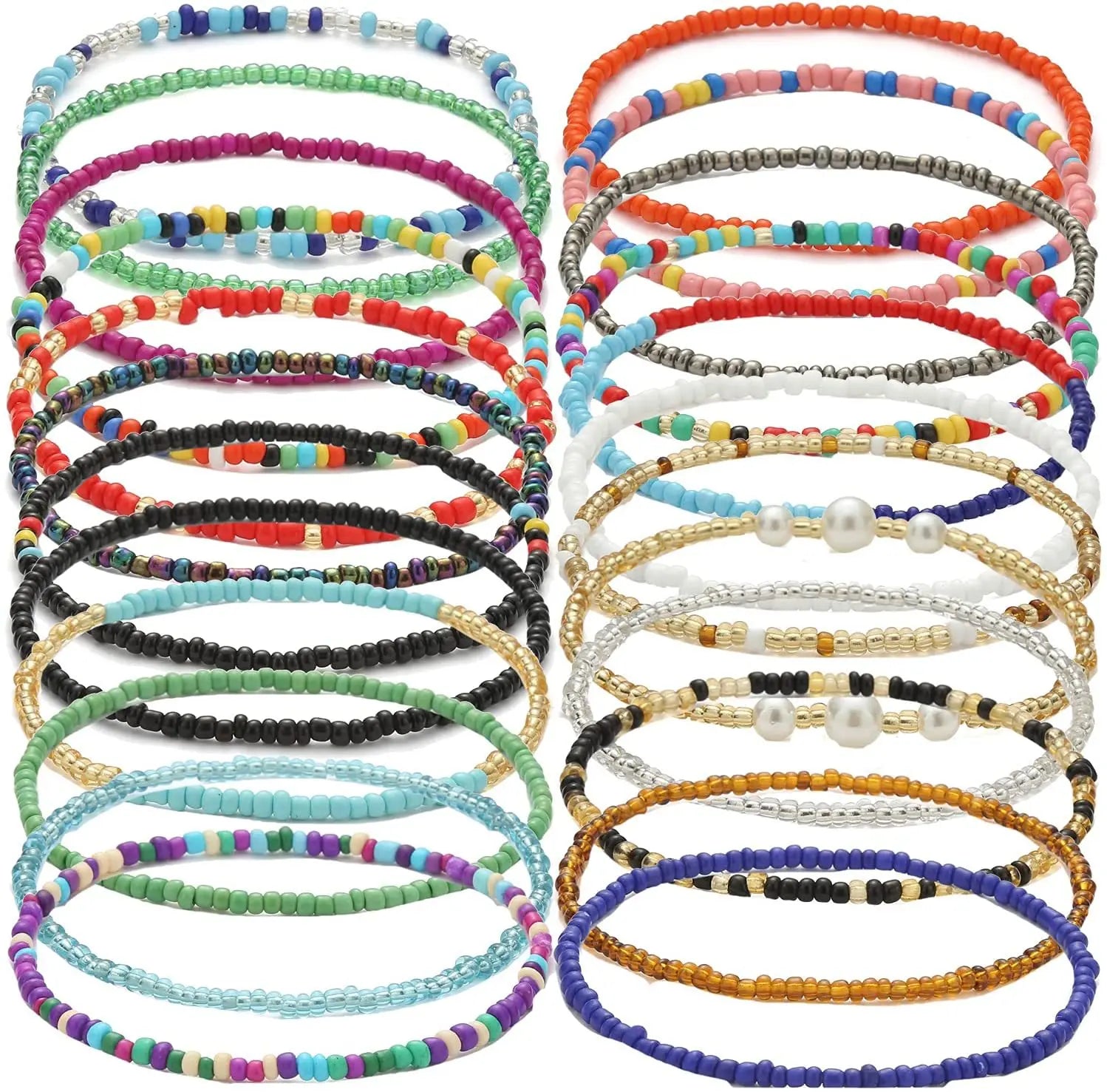 2025 Trendy Handmade Rice Beads Chain Bracelet Bohemian Bracelet Beaded Bracelets for Women