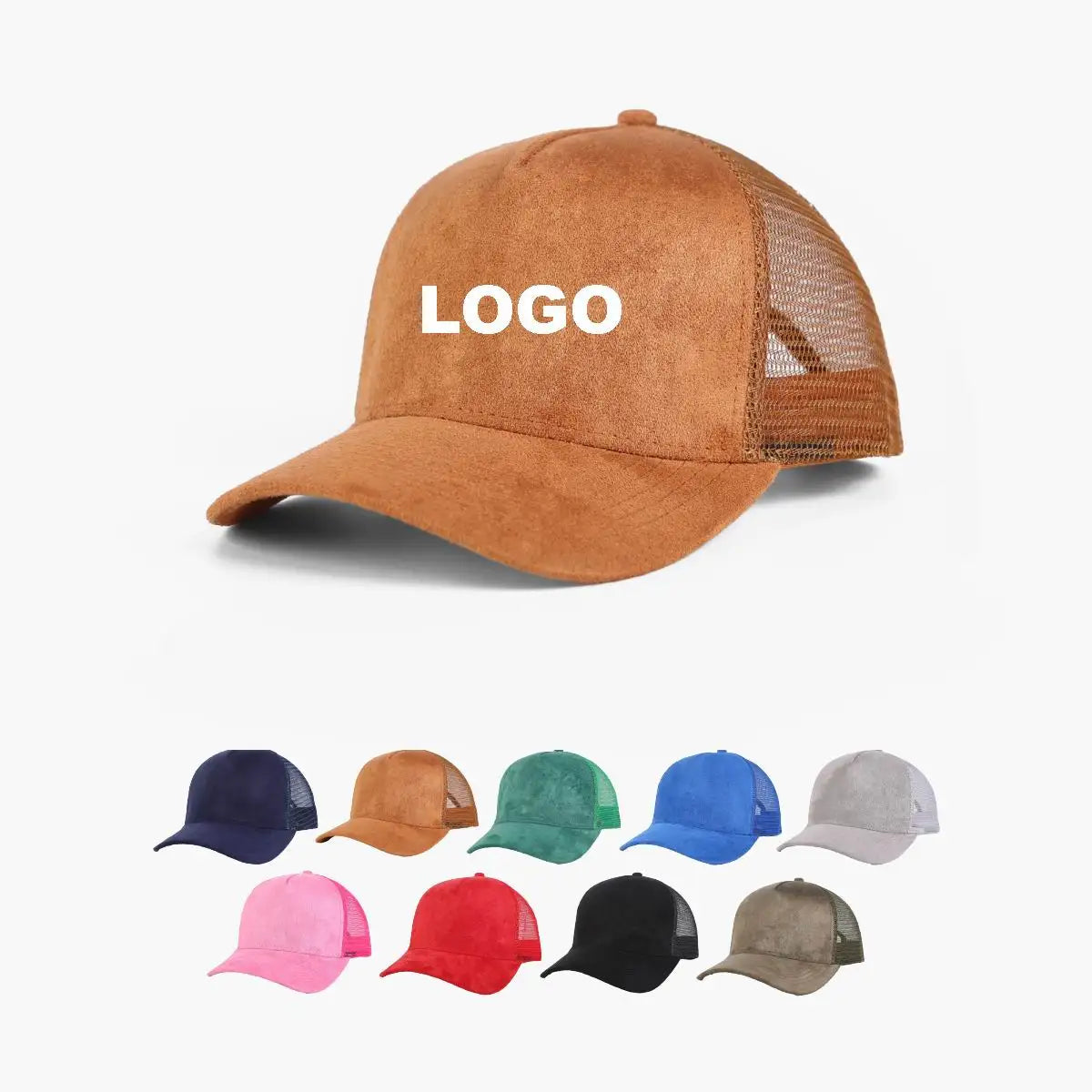 Custom logo Blank Mesh 5 Panel  sports mesh Trucker Hats Vintage outdoor summer Suede Baseball Cap