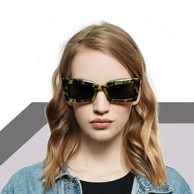 New Stylish Trendy Internet Celebrity Style square Frame Rectangle Sunglasses Perfect for Street Photography and Sun protecti