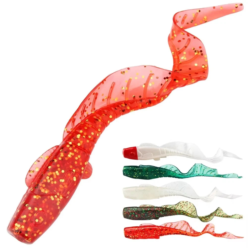 Spinpoler Fishing Lure Soft Bait Long Tail Worm Soft Grub 16cm Soft Plastics Bait Artificial Bait PVC Fishing Tackle Bass