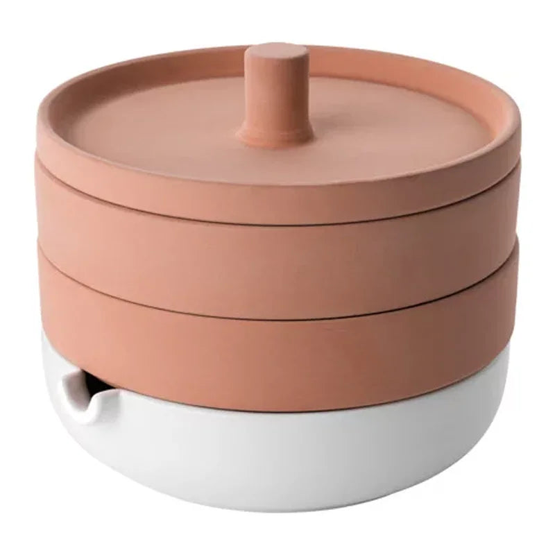 Terracotta Seed Sprouter Tray with Lid Ceramic Clay Sprouter Microgreen Sprout Tray Gifts Idea Pottery Workshop