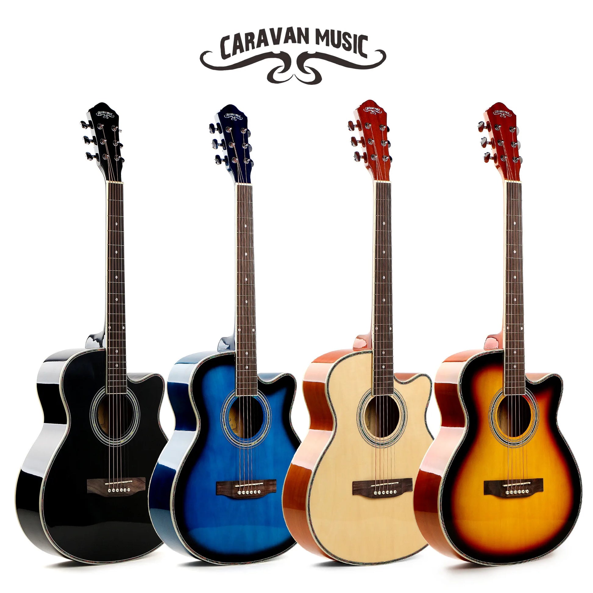 Caravan Music HS-4020 with cost-effective 40 inch trendy hot selling acoustic guitar factory OEM / wholesale-guitars in China