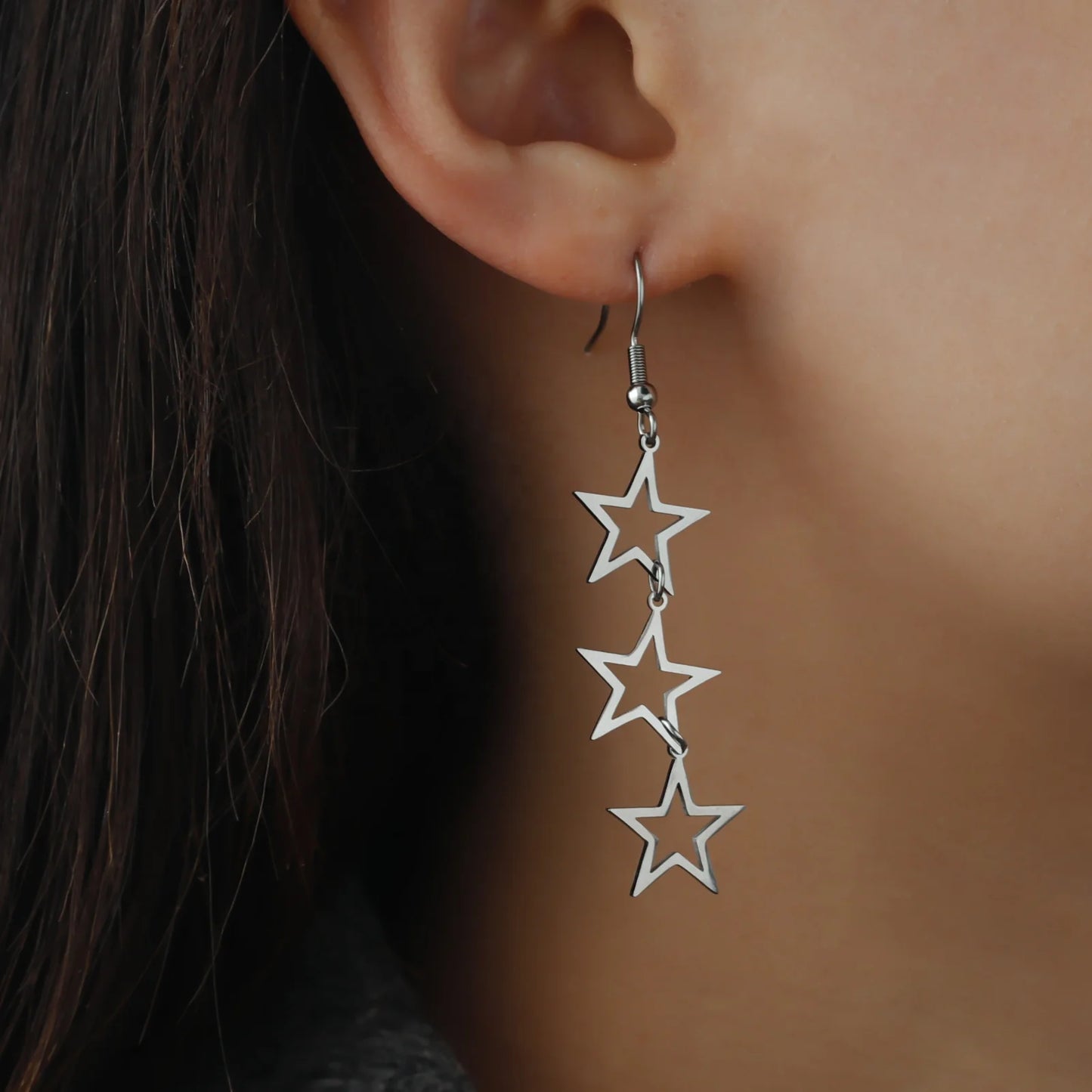 Bohemian Stars Drop Earring Stainless Steel Gold Color Women Long Earrings New in Kpop Jewelry Gift for Girlfriend Lovers