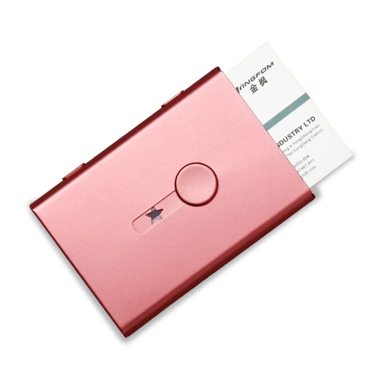 Hot Sale Slim Custom Pop up Metal Visiting Card Case Metal Stainless Steel Push Bottom Anodizing Business Name Card Holders