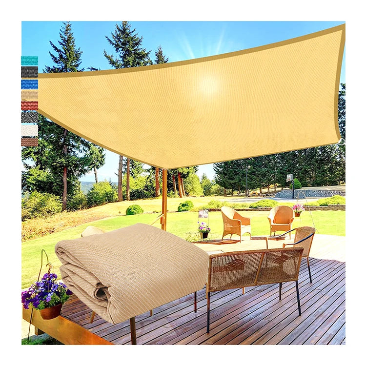 Canopy 98% UV Block Outdoor 180Gsm HDPE Woven Shade Sail for Garden Shading Triangle Patio Shade Cloth
