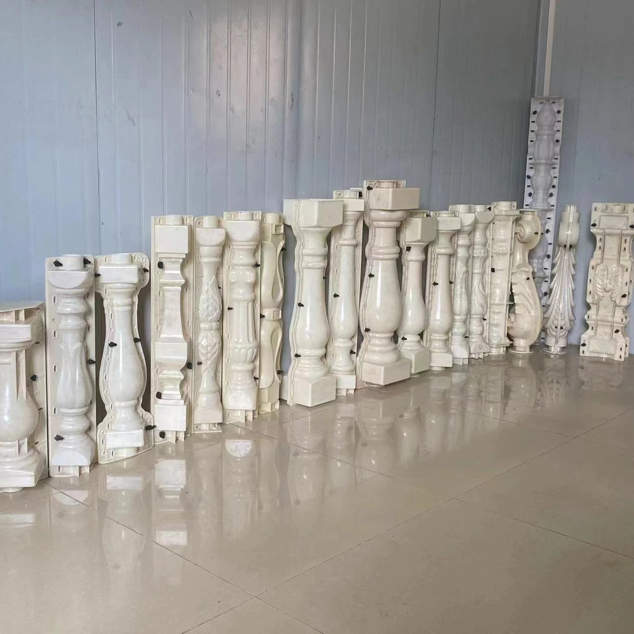 European Style Plastic Concrete Mold for Precast Outer Cement Balcony Baluster DIY Installation for Villas