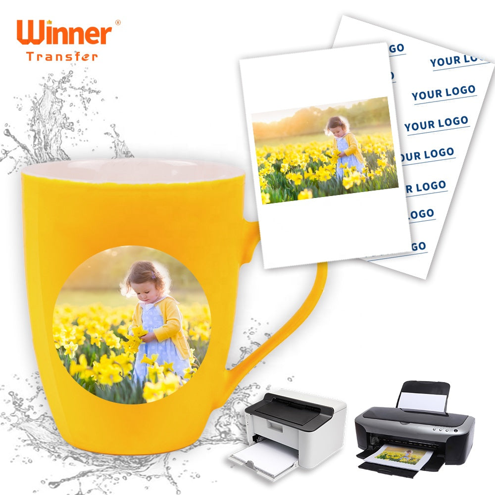 NEW Arrival No Bake Compatible Waterslide Decal Paper 2.0 White Inkjet Laser Water Slide Decal Paper for Mug Cup Decals
