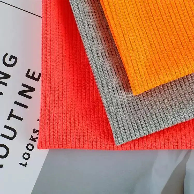 Shiny Polyester Coolpeach Small Matts Knitted Fabric for Spring and Summer T-shirts and Sportswear
