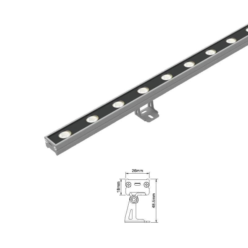 IP68 Individual Addressable RGBW RGB LED Linear Light Bar Facade Building Wall Washer with DMX512