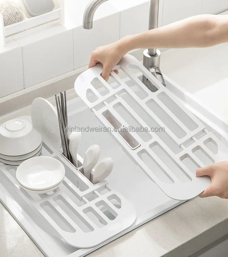 Adjustable Kitchen Collapsible Strainer Washing Basket Sink Shelf Drain Basket