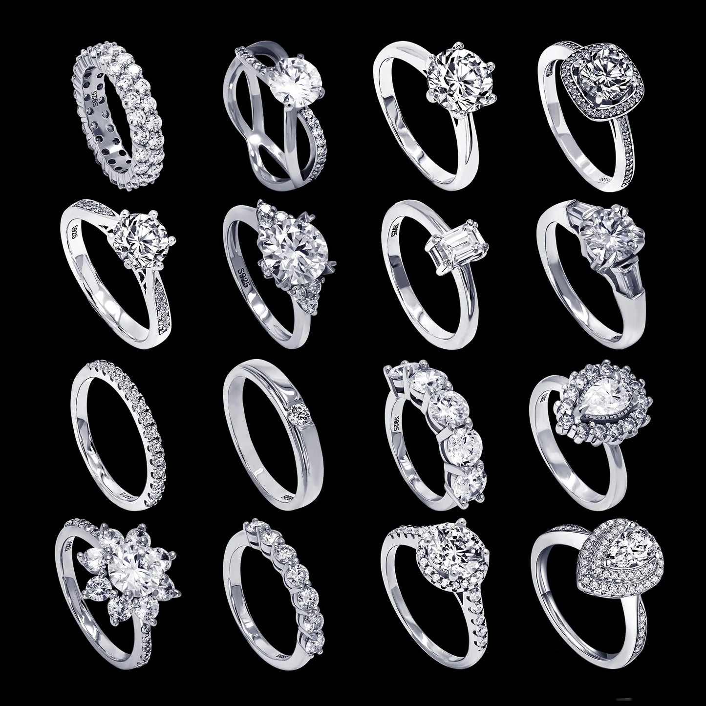 Xingyue Jewelry Women Gemstone Finger 18K Gold Plated S925 Sterling Silver Engagement Wedding Diamond Mossanite Moissanite Ri