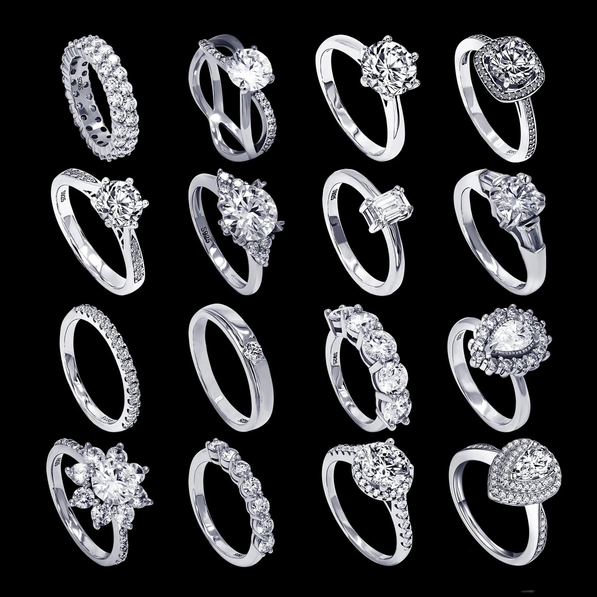 Xingyue Jewelry Women Gemstone Finger 18K Gold Plated S925 Sterling Silver Engagement Wedding Diamond Mossanite Moissanite Ri