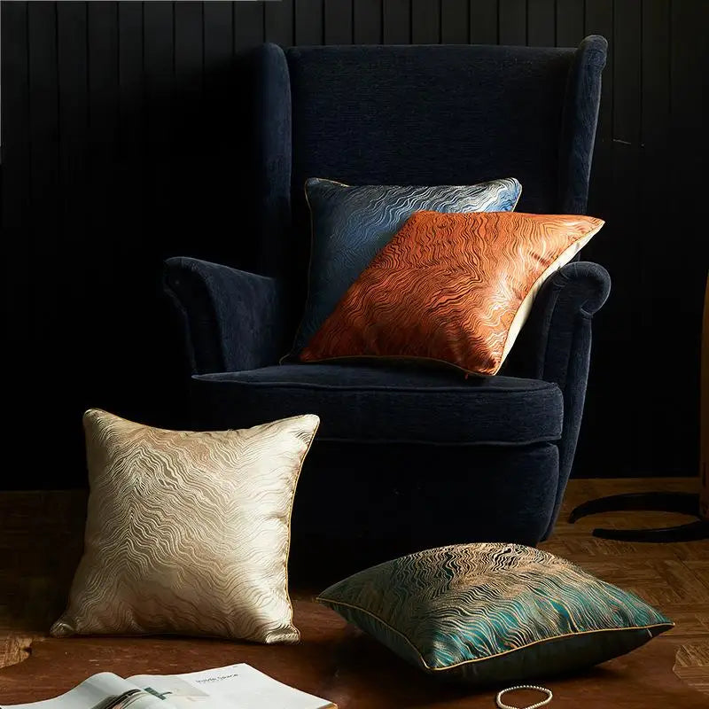 Amity Luxury Square Polyester Throw Pillow Case Home Decor Sofa Cushion Modern Style Square Decorative Cushion Cover