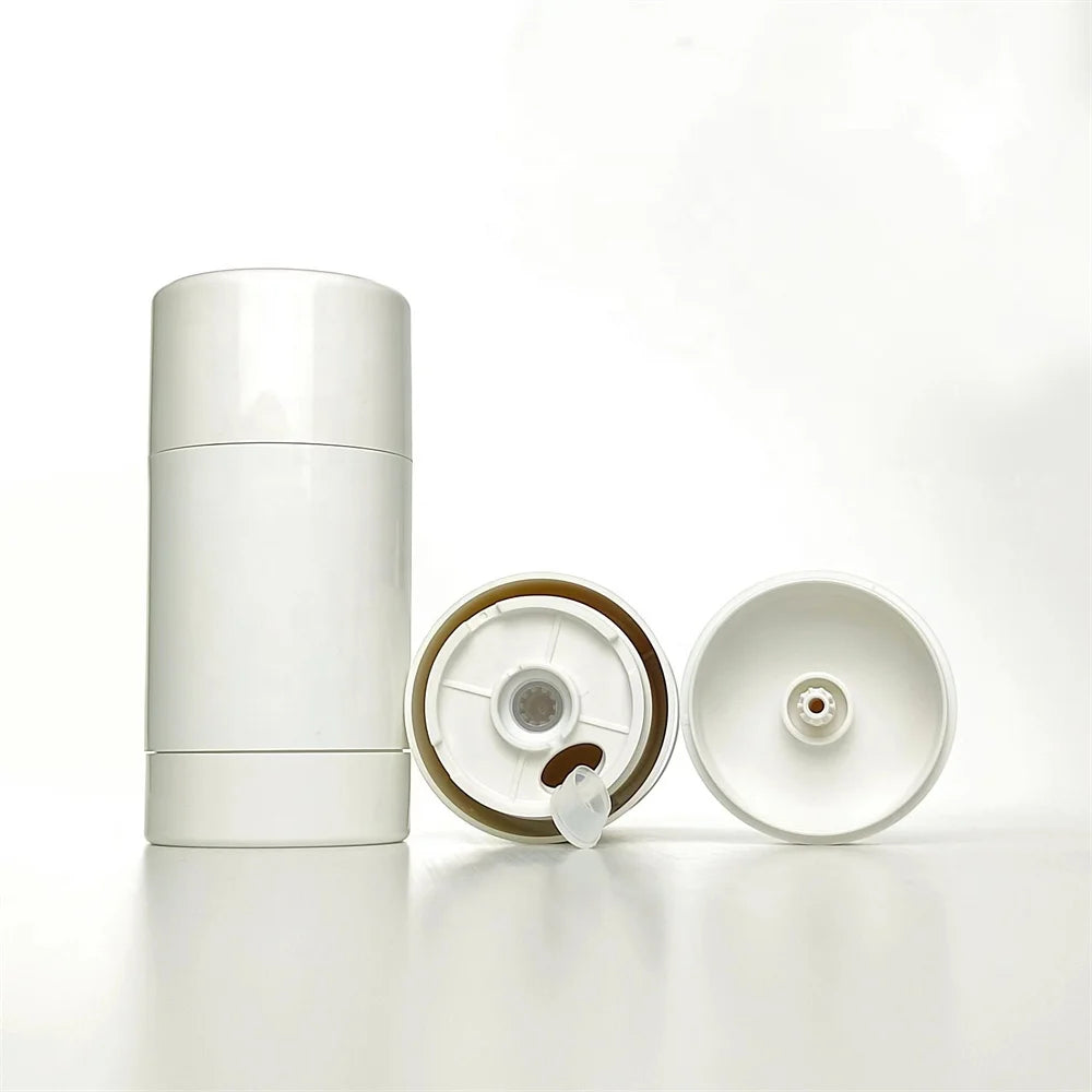 50ml Recyclable ABS Plastic Screw Cap Bottle Twist-up Cylindrical Shape Customizable Face Cream Hair Wax Shampoo Stick Loose