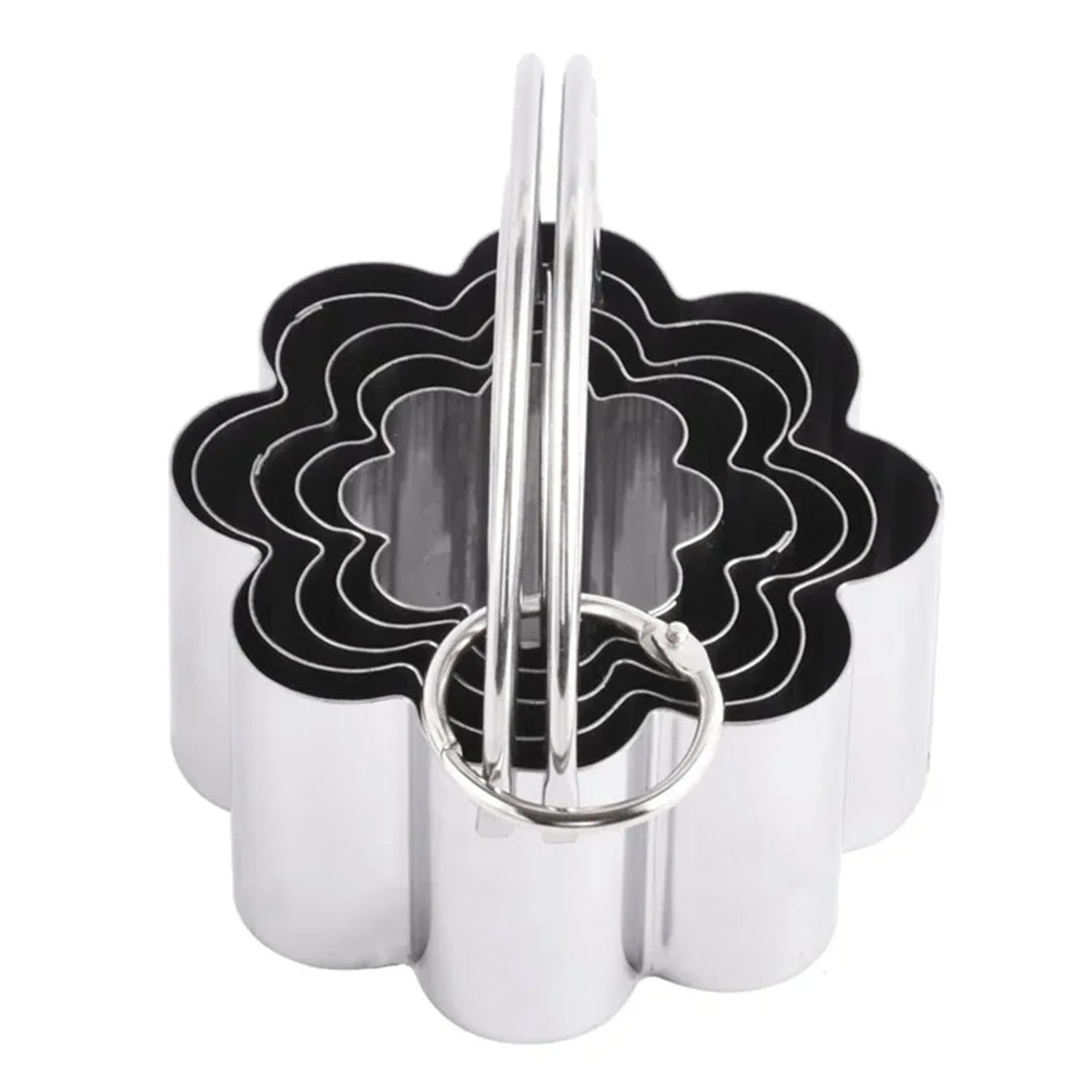 Various Size Stainless Steel Durable Cookie Cutters with Handle Mousse Cake Baking Mold with Comfortable Arched Handle