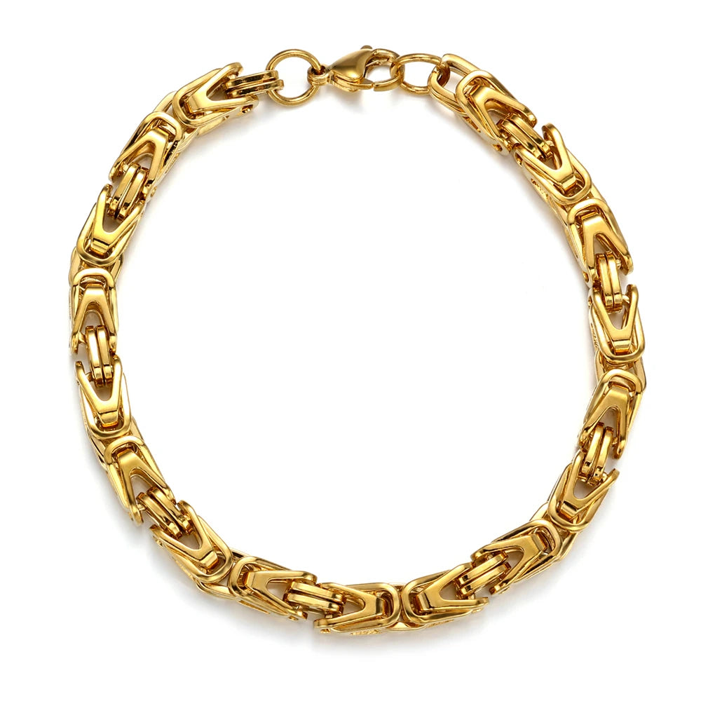 Men Rhombic Chain Stainless Steel Waterproof Bracelets Manufacturer