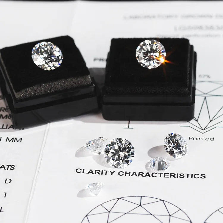 Goldleaf IGI  Certificate Large Diamond 6.5ct Wholesale Lab Created Diamond HPHT CVD Round Cut D VVS Lab Grown Diamond
