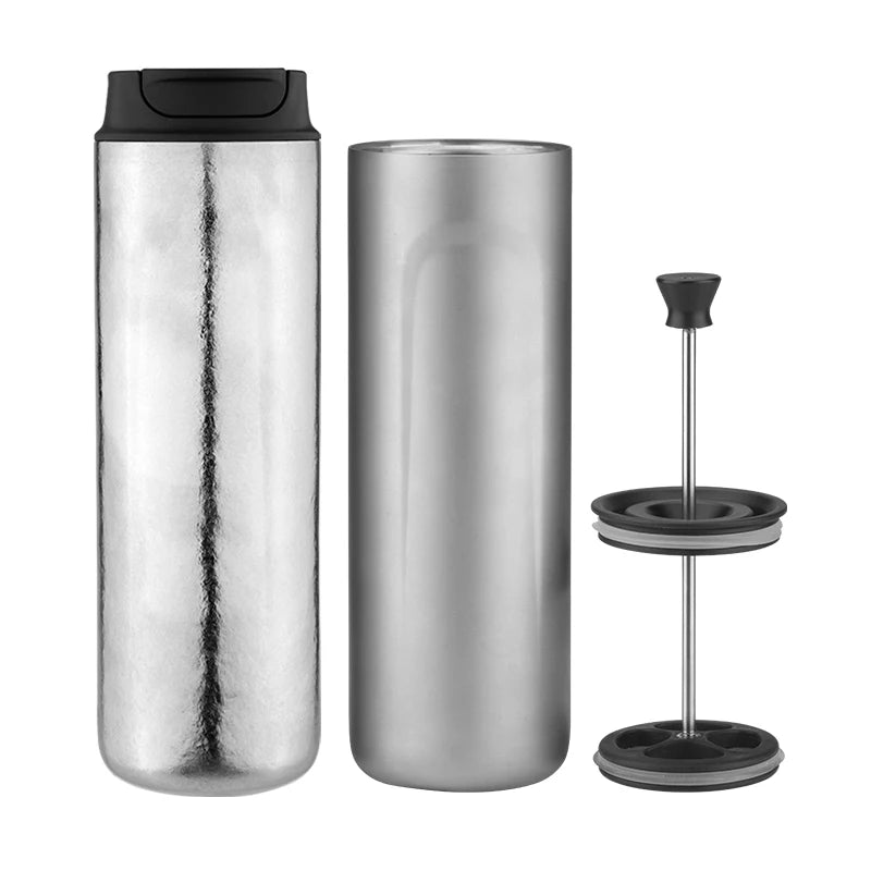 Ultralight 208g Titanium French Press Coffee Maker 480ml Capacity Outdoor Classic Design for Camping Backpacking Hiking Chine