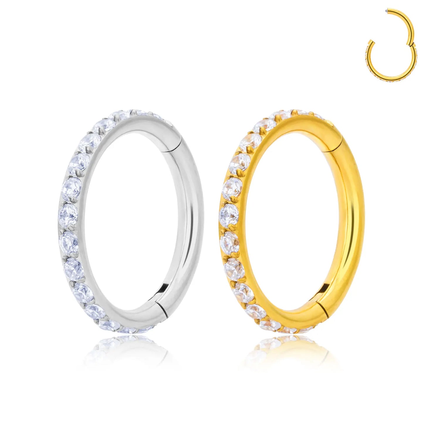 Septum Piercing Clicker Hinged Nose Ring G23 Titanium Earring Helix Tragus Lip Body Jewelry