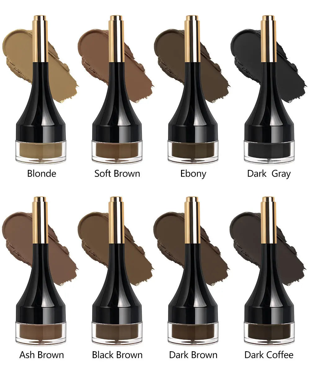 New Long Lasting 2 in 1 Mineral Waterproof Color Tattoo Eye Brow Tint Kit Eyebrow Enhancers Gel Pomade